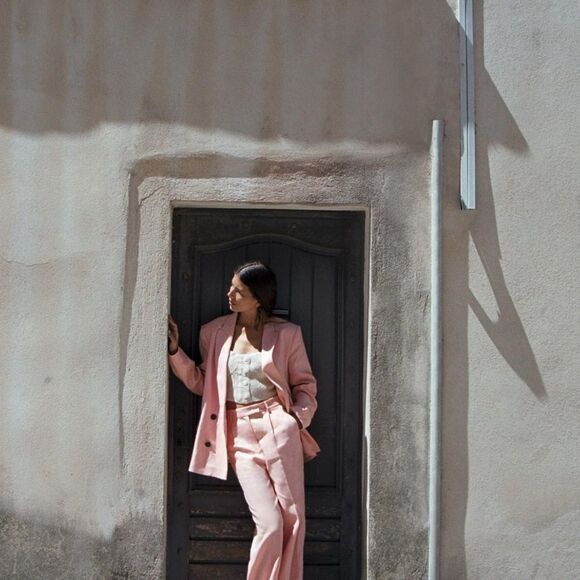 NWT ZARA LINEN BLAZER - Picture 4 of 9